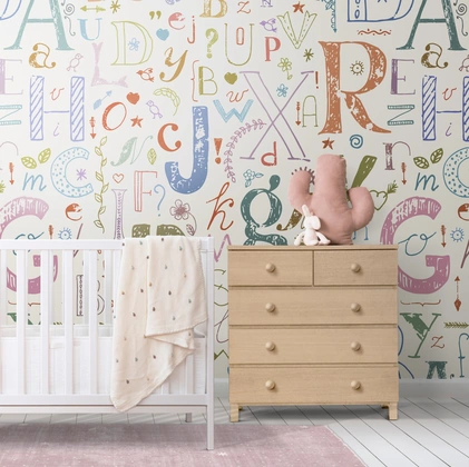 Carta da parati Letters di Pintdecor