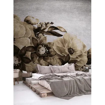 Carta da parati con grandi fiori impattanti Romance di Instabilelab