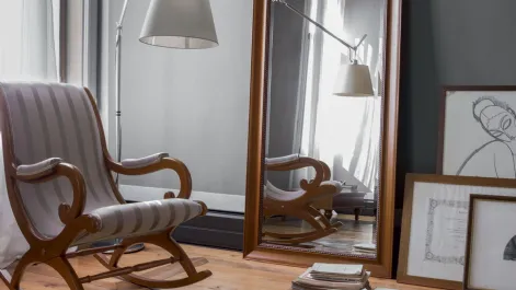 Specchio rettangolare Diana con cornice in legno di Tonin Casa