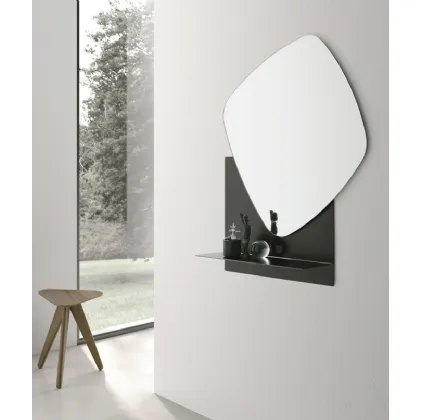 Specchio con mensola in metallo Double Trouble di Target Point