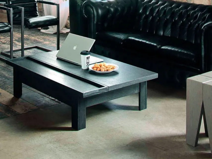 Tavolino moderno in legno laccato poro aperto Handy di Devina Nais