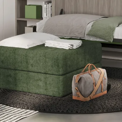 Pouf letto Inmotion in tessuto di Clever