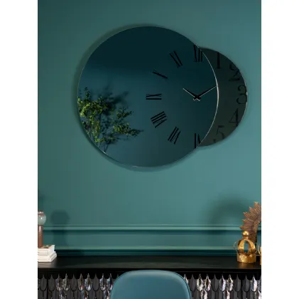 Orologio di design Fusion in cristallo fumé di Tonin Casa