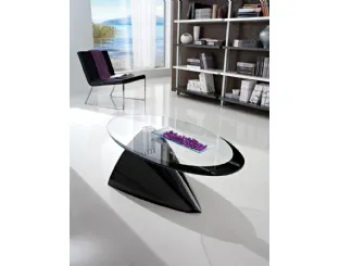 Tavolino ovale lucido di design Pamela La Primavera