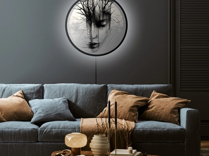 Quadro tondo luminoso 02 di Pintdecor