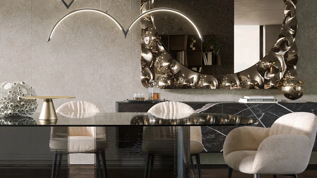 Specchiera Afrodite maxi con cornice in vetro fuso di Tonin Casa