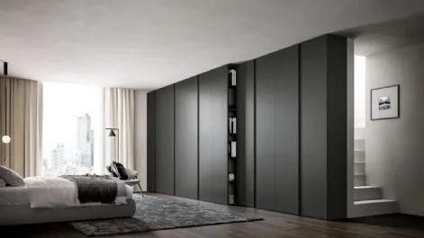 Armadio con ante battenti Shape in laccato opaco di Dielle Modus