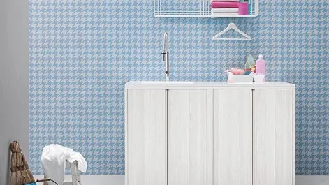 Mobile da Bagno in melaminico effetto legno Acqua e Sapone Lavanderia 02 di Birex