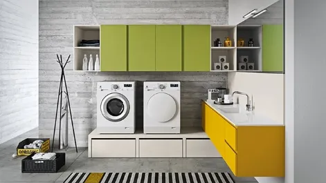 Mobile da Lavanderia dai colori vivaci in laccato opaco Idrobox 12 di Birex