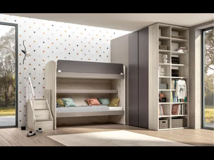 Camera moderna con letto a castello Room 162 di Zg Mobili