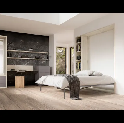 Camera salvaspazio con scrivania e letto aperto Room 150 di Zg Mobili