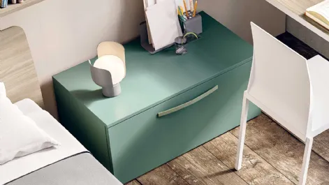 Comodino Box terra alto in laccato opaco di Clever