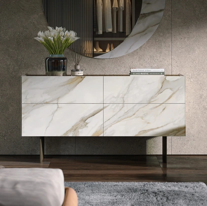 Comò Cristalia in vetro stampato di Tonin Casa