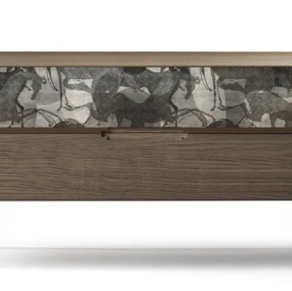Comò Icon's 101 Iliade V05 in legno con stampa decorativa di Devina Nais