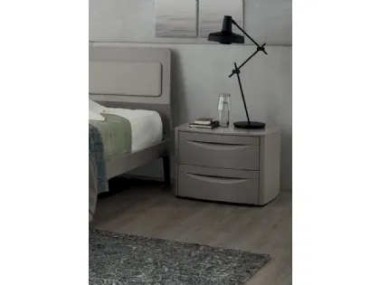 Comodino King in melaminico laccato Grigio di Maronese Acf
