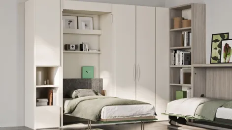 Letto singolo a scomparsa Im 22 06 Shin Hiro in melaminico di Clever