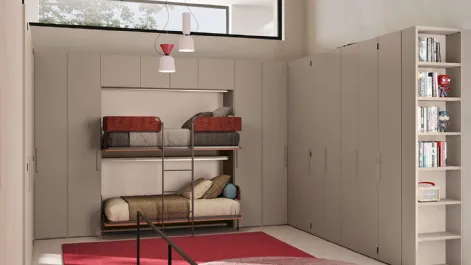 Letto a castello a scomparsa aperto Im 22 11 Nikai Up in melaminico di Clever