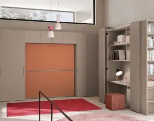 Letto a castello a scomparsa in laccato opaco Nikai Up di Clever