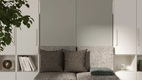 Letto a scomparsa con divano lineare incorporato Im 22 06 Shin Sofa di Clever