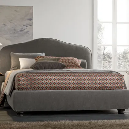Letto in tessuto con testiera sagomata Althea di V&Nice