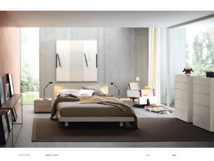 Letto in legno con testiera Brio di Sangiacomo