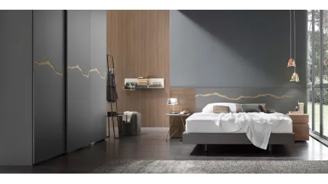 Letto matrimoniale con testiera Flash di Maronese Acf