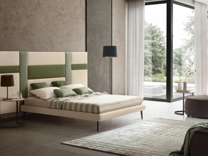 Letto in tessuto con testiera Ground di Le Comfort