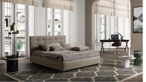 Letto matrimoniale con testiera trapuntata Tender di Le Comfort
