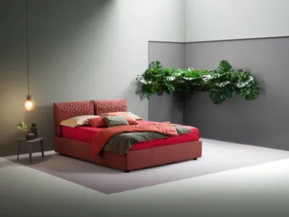 Letto matrimoniale in tessuto imbottito e trapuntato Spin di Bside