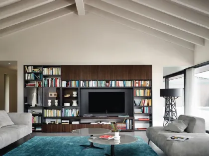 Libreria con vano porta TV Modo M6C61 di Sangiacomo