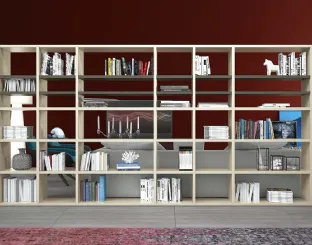 Libreria divisoria dal design semplice e pulito Start Bifacciale di Clever