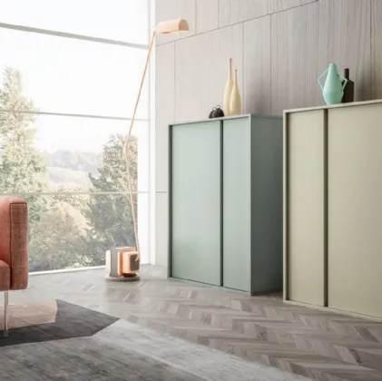 Madia alta Living 02 in laccato opaco di Arredo3