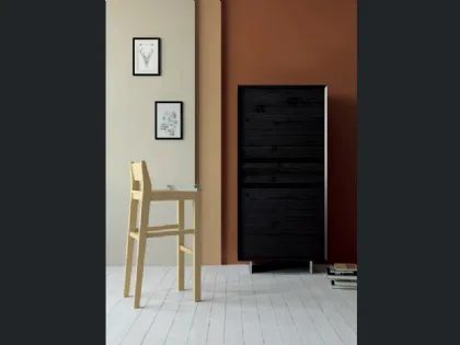 Madia alta Shark Art 1498px in legno laccato nero di Fratelli Mirandola