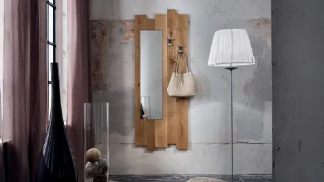 Mobile ingresso in legno con specchio e appendiabiti Zoe di La Primavera