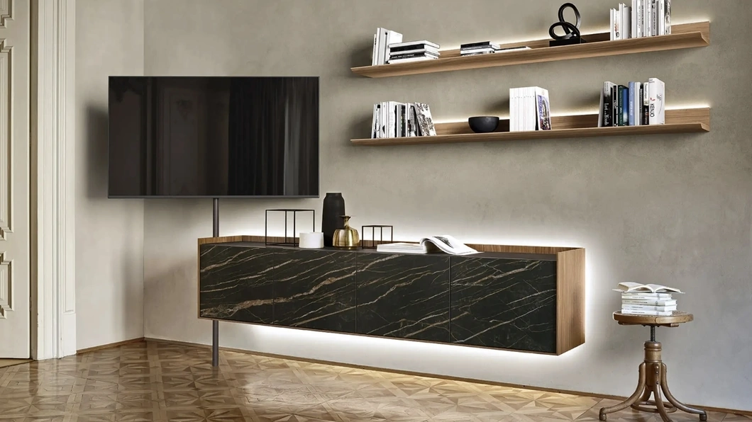 Mobile Porta Tv in ceramica e legno Tv Video di Sangiacomo