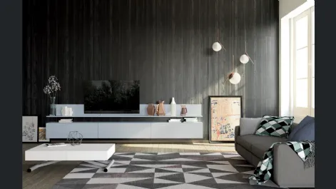 Mobile Porta Tv sospeso Unikawood 17 in legno laccato grigio di Fratelli Mirandola