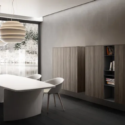 Mobile sospeso Living 06 in laminato effetto legno di Arredo3