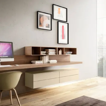 Mobile sospeso Living 08 in legno e laccato opaco di Arredo3