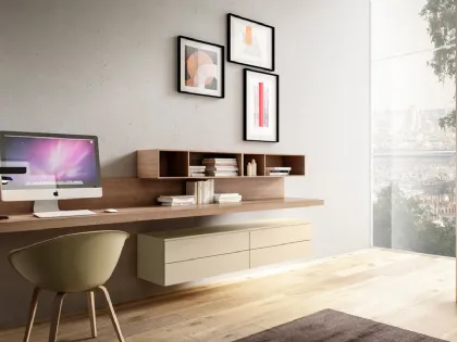 Mobile sospeso Living 08 in legno e laccato opaco di Arredo3