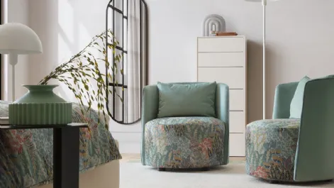 Poltroncina in tessuto con motivo floreale Isabel di Le Comfort