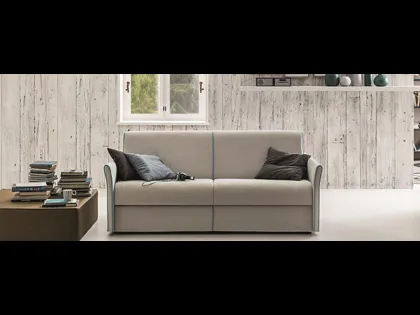 Divano Letto lineare Ely in tessuto di ZG Mobili