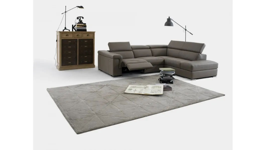 Divano relax angolare in pelle Vancouver B28 di Astor poltrone e divani