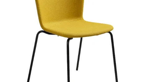 Sedia in tessuto con gambe in metallo Calla S M_M TS di Midj