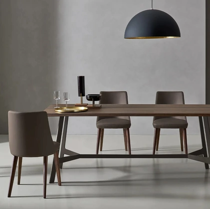 Sedia Eva in tessuto imbottito di Sangiacomo