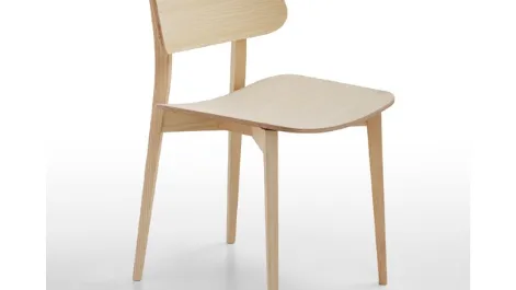 Sedia in legno Joe S L LG di Midj