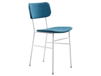 Sedia con schienale e seduta in tessuto Master S M TS di Midj