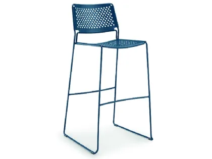 Sgabello in acciaio per uso interno ed esterno Slim M di Midj