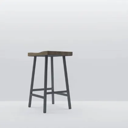 Sedia Vertigo Sgabello in legno di rovere e metallo di Fratelli Mirandola