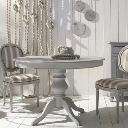 Tavolo rotondo allungabile Shabby Chic Art 637 di Fratelli Mirandola