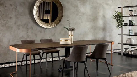 Tavolo allungabile in legno con prolunghe in melaminico Consolle Cora di Tonin Casa